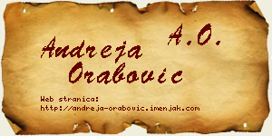 Andreja Orabović vizit kartica